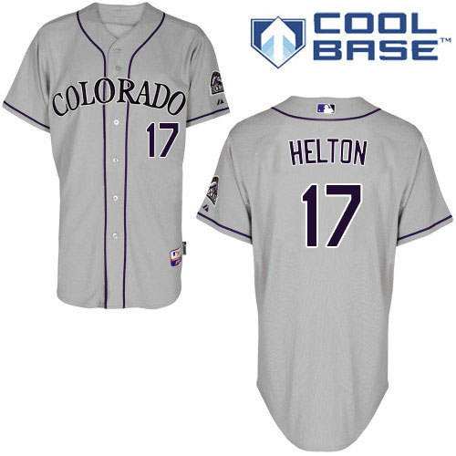 Rockies #17 Todd Helton Grey Cool Base Stitched Youth MLB Jersey